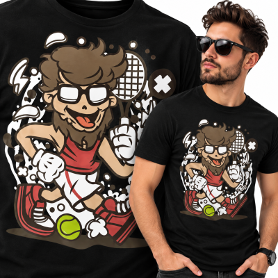 KOSZULKA  ANIMOWANA HIPSTER TENNIS PLAYER